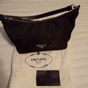 Authentic PRADA Tessuto Sirio Ponchette in Morro